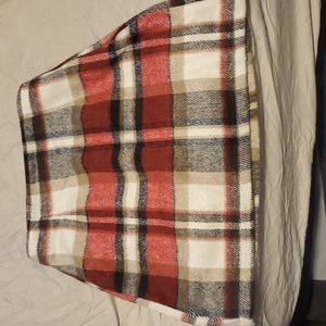High waist plaid skirt